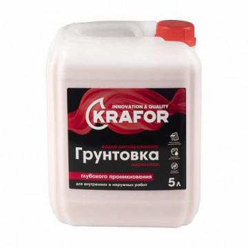 Грунт глубокого проникновения для внутренних работ 5л KRAFOR
