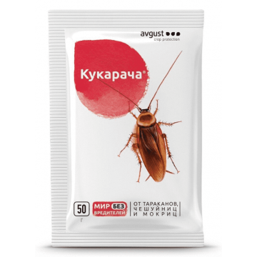 Инсектицид Кукарача, от тараканов, приманка, 4 шт, 1.5 г, Avgust