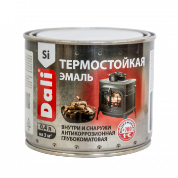 Эмаль термостойкая серебро 0,4кг DALI