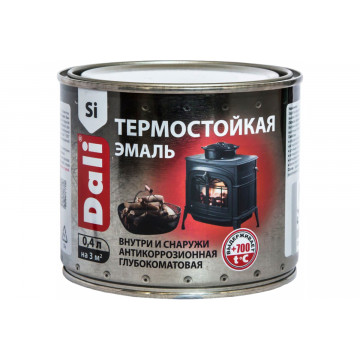 Эмаль термостойкая черная 0,4кг DALI